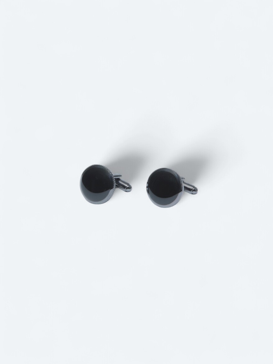 Black Brass Cuff Link - 1