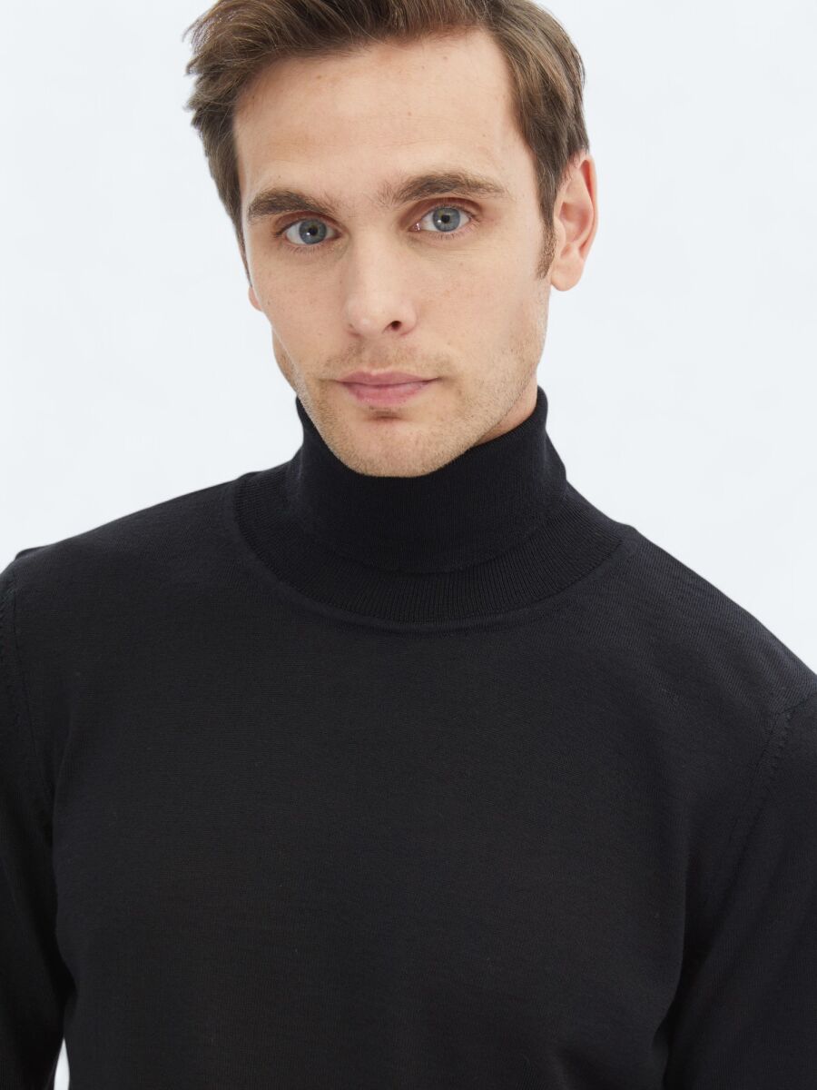 Black Knitwear Sweatshirt - 3