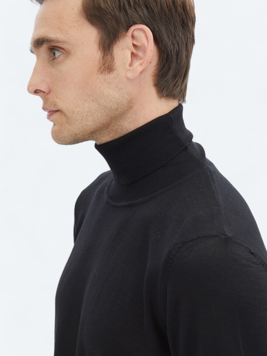 Black Knitwear Sweatshirt - 4