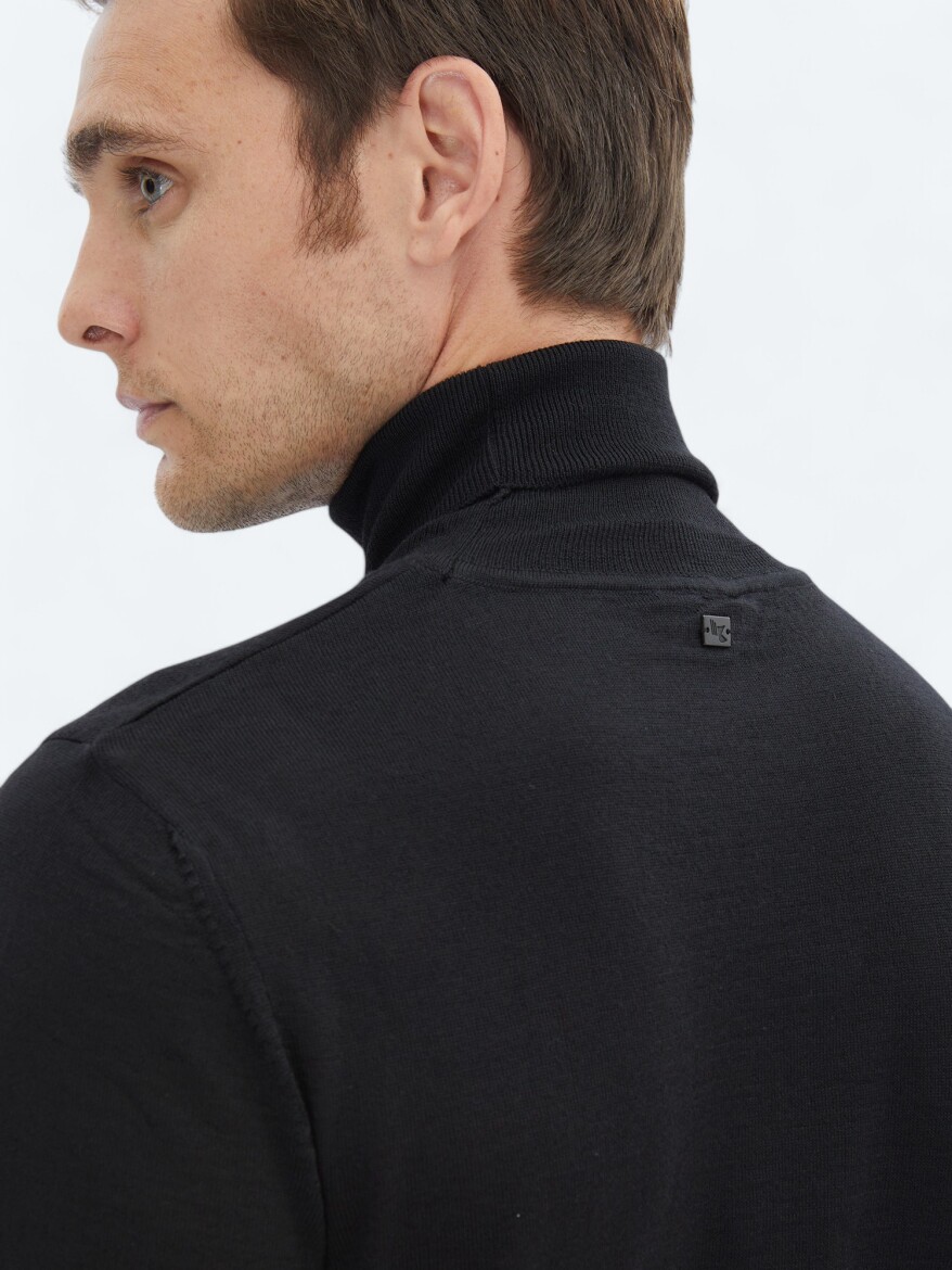 Black Knitwear Sweatshirt - 5