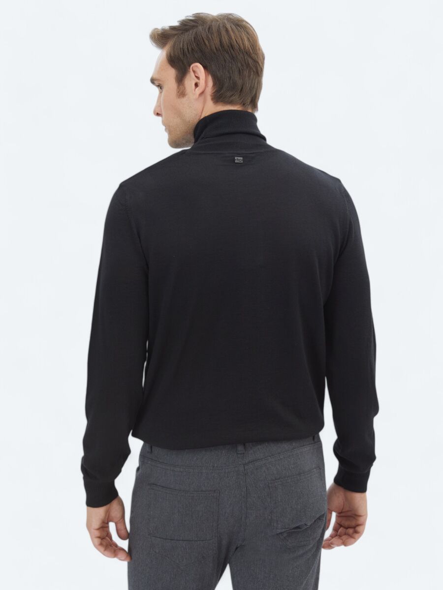 Black Knitwear Sweatshirt - 6