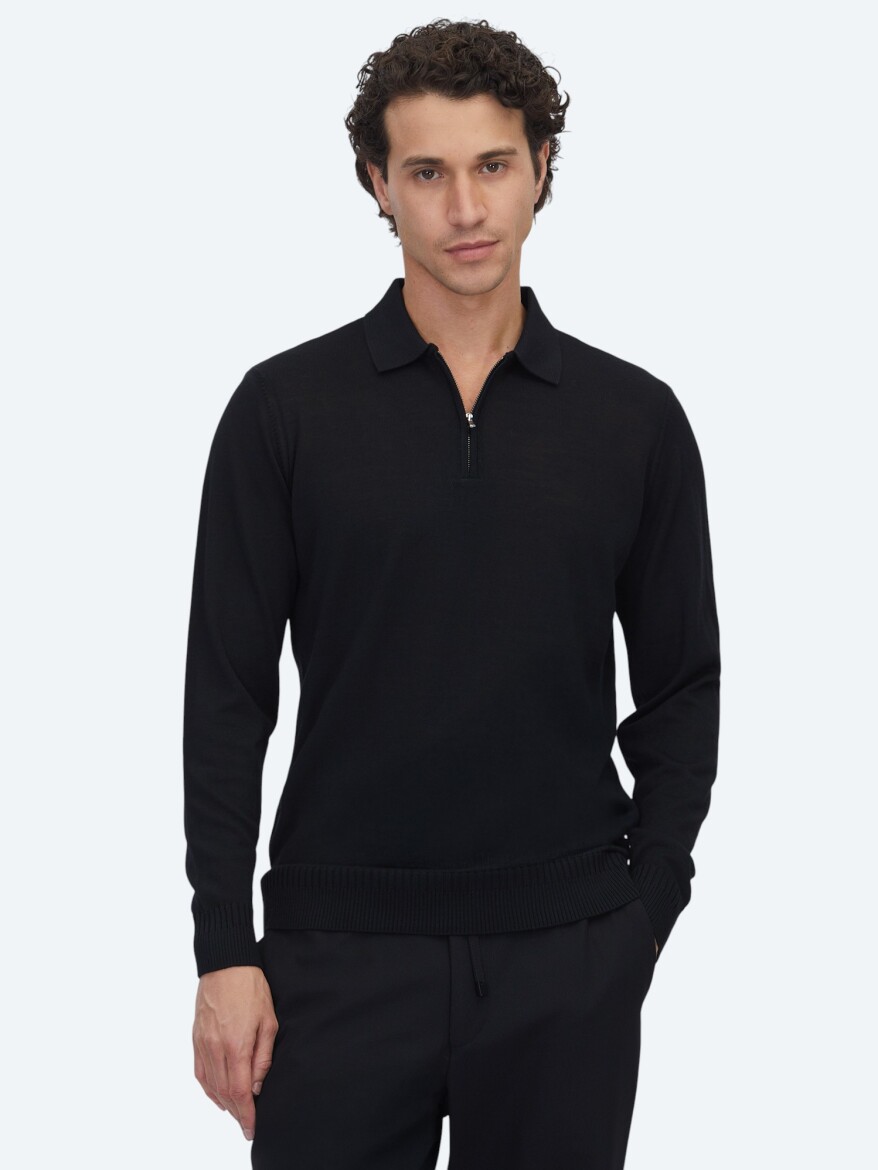 Black Knitwear Sweatshirt - KİP