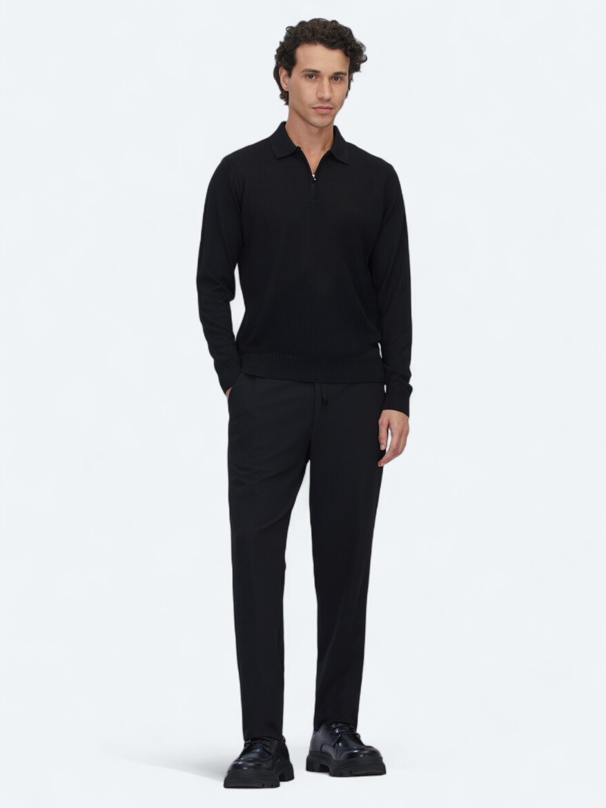 Black Knitwear Sweatshirt - KİP