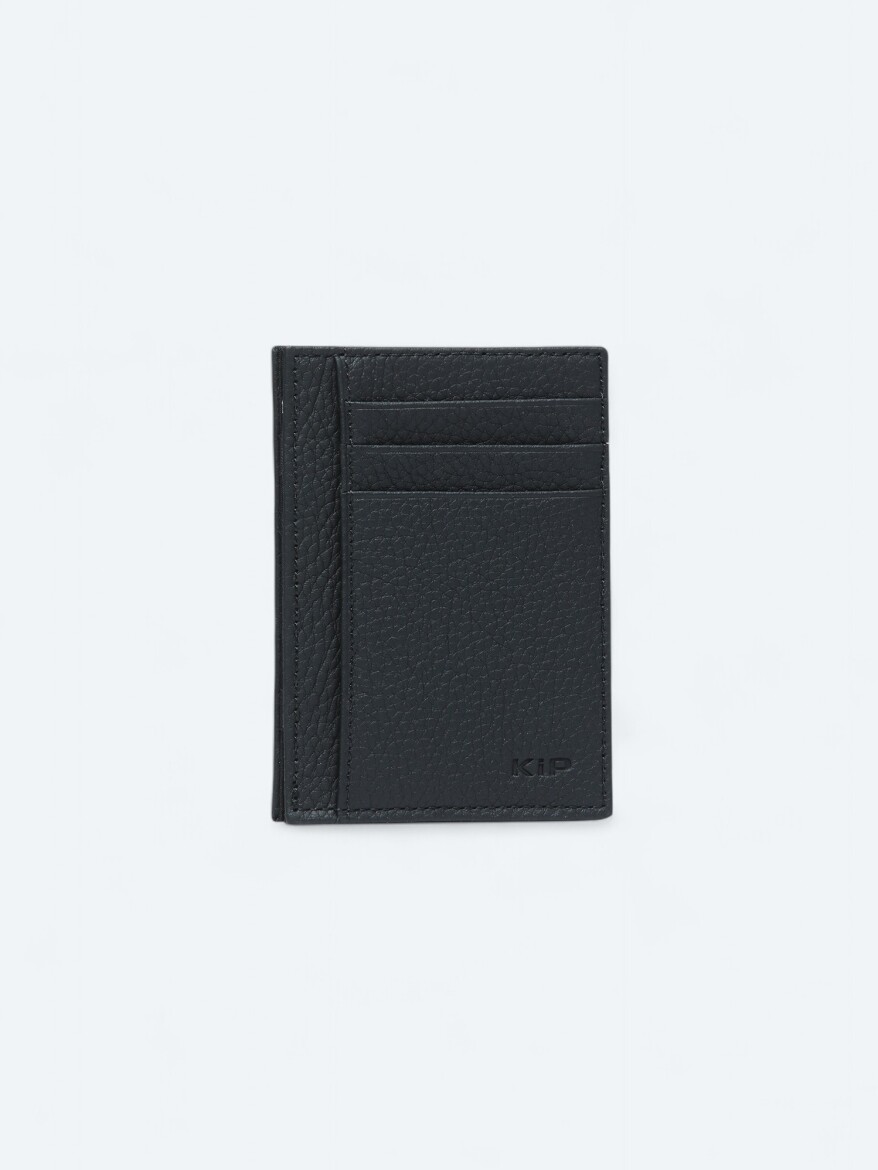 Black Leather Card Holder - 1