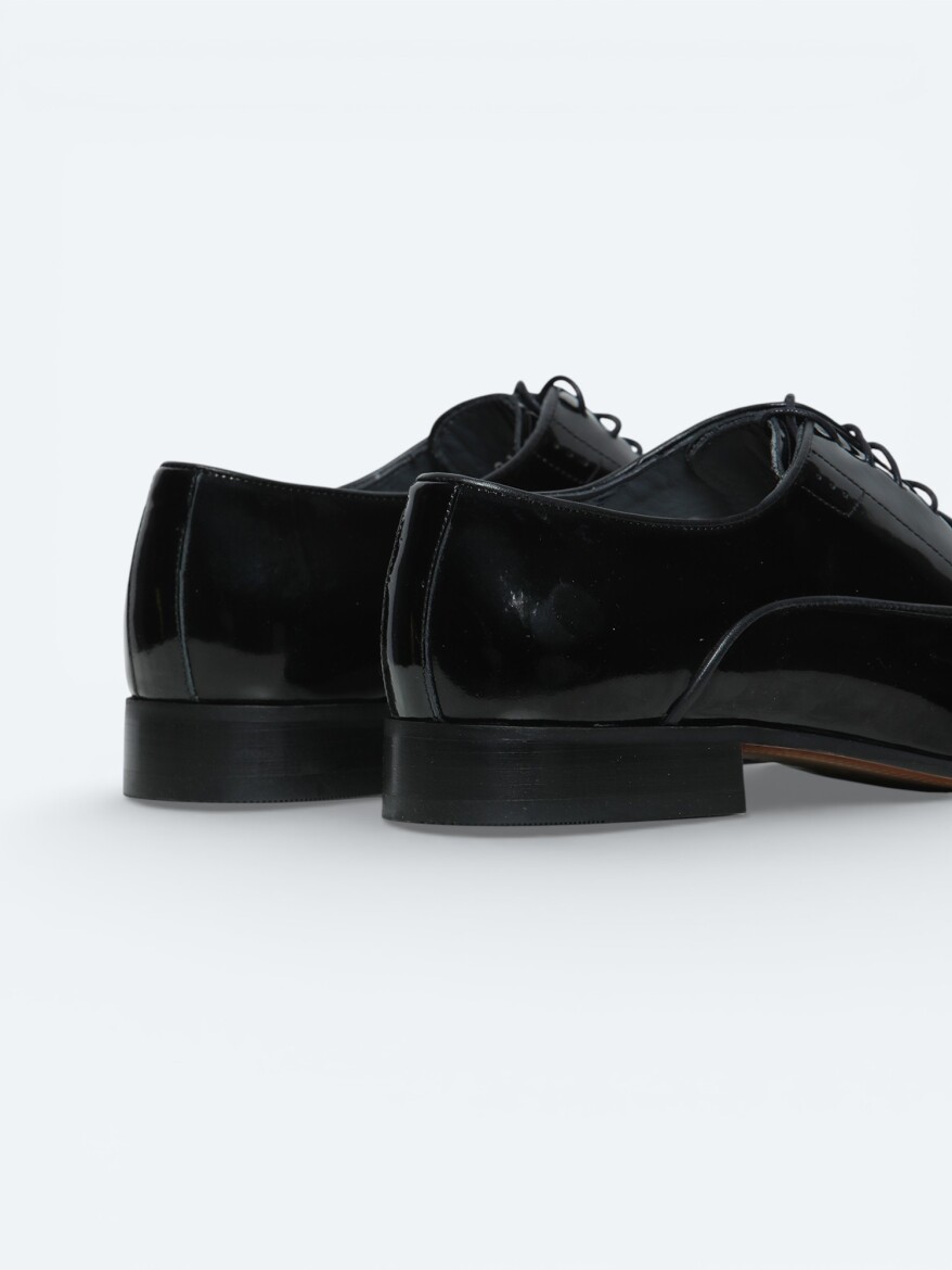 Black Leather Classical Dress Shoes - 5