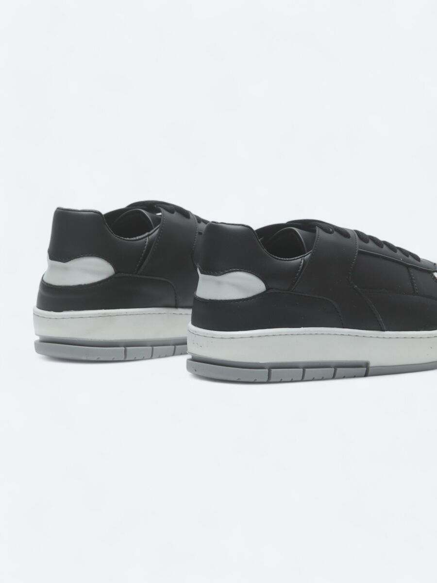 Black Leather Sneaker - 5