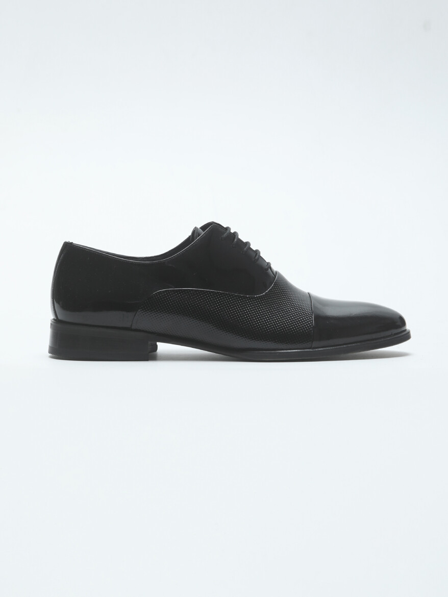 Black Patent Leather Classical Dress Shoes - 1