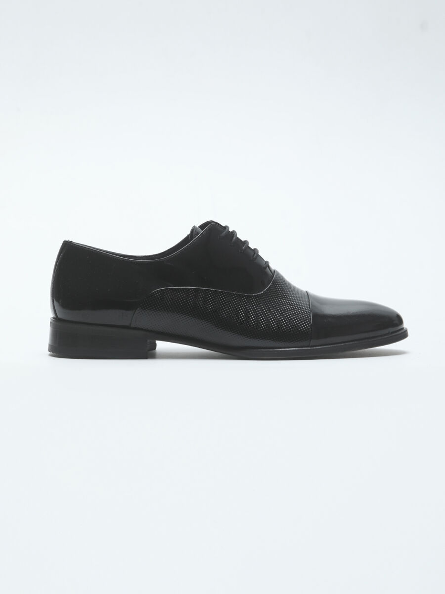 Black Patent Leather Classical Dress Shoes - 1