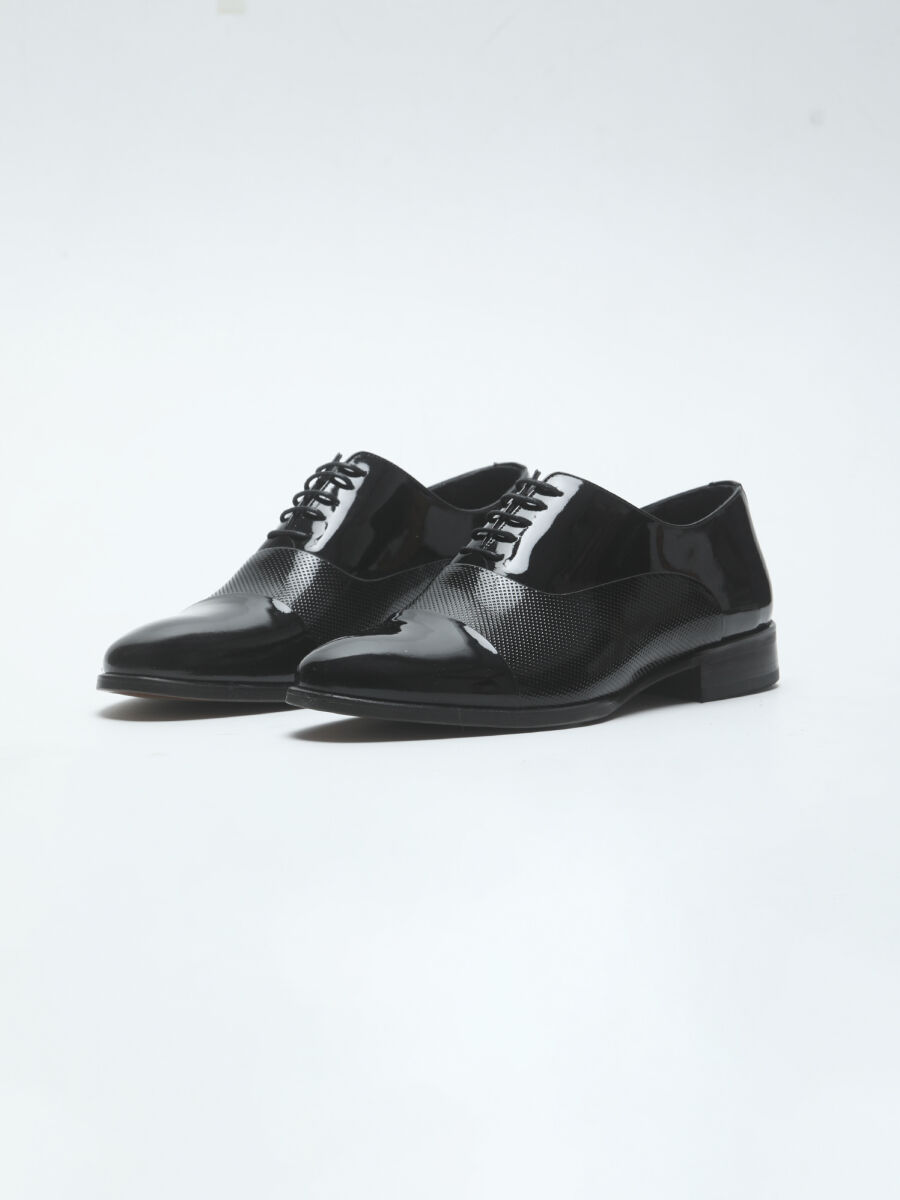 Black Patent Leather Classical Dress Shoes - 2