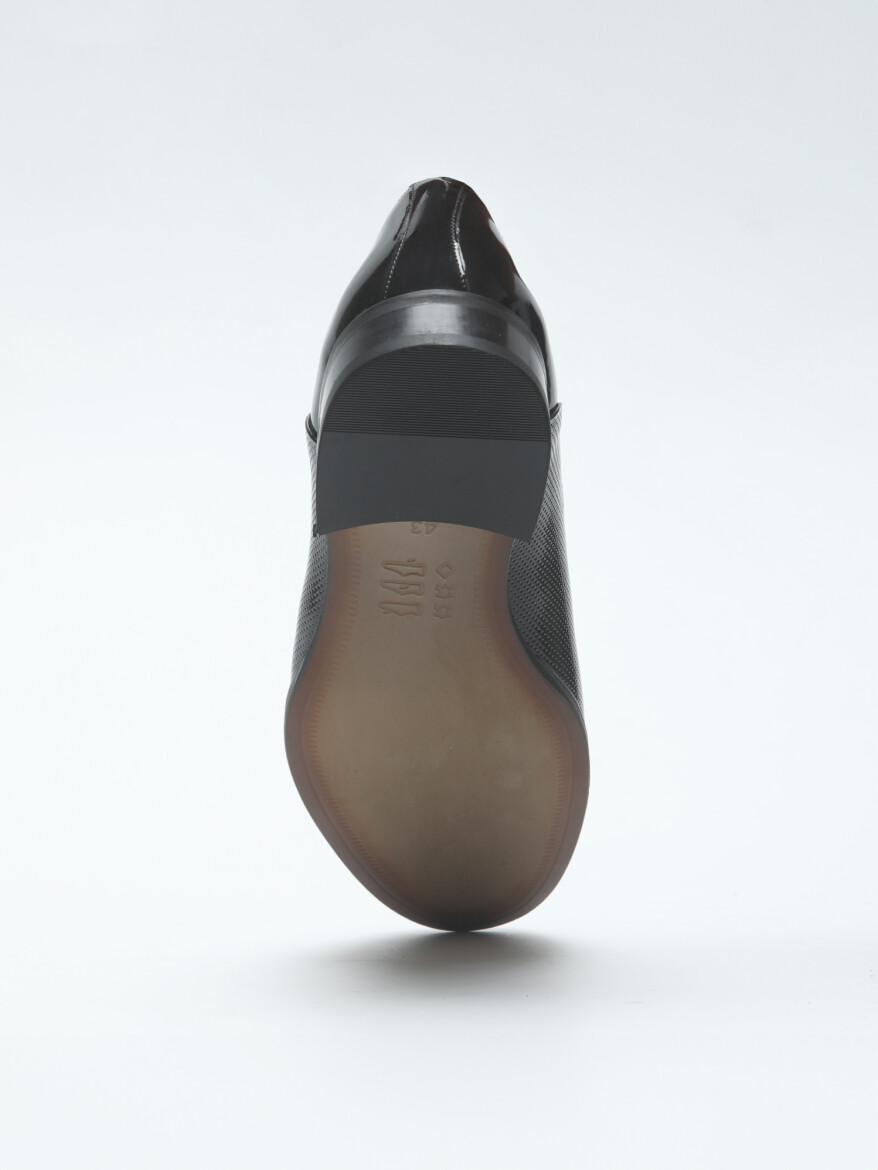 Black Patent Leather Classical Dress Shoes - 4