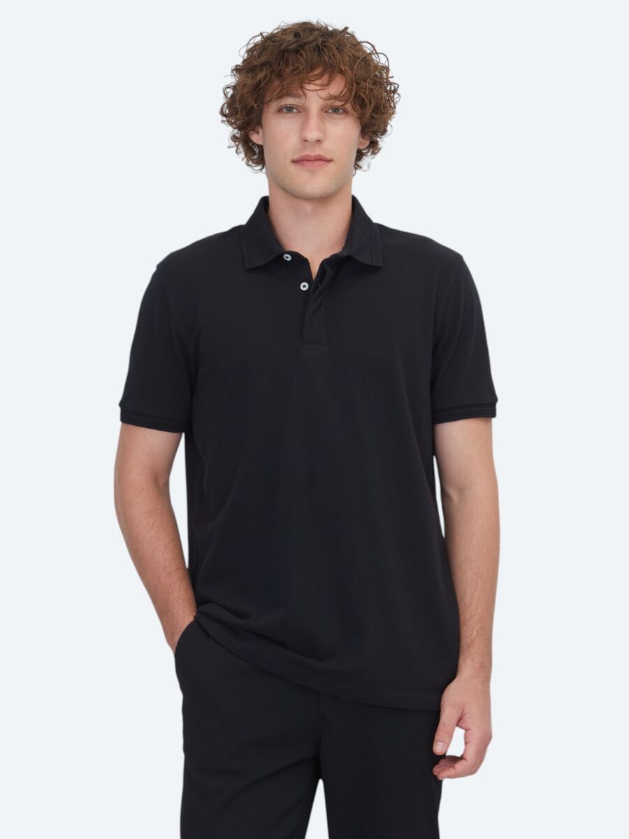Black Plain 100% Cotton T-Shirt - 1