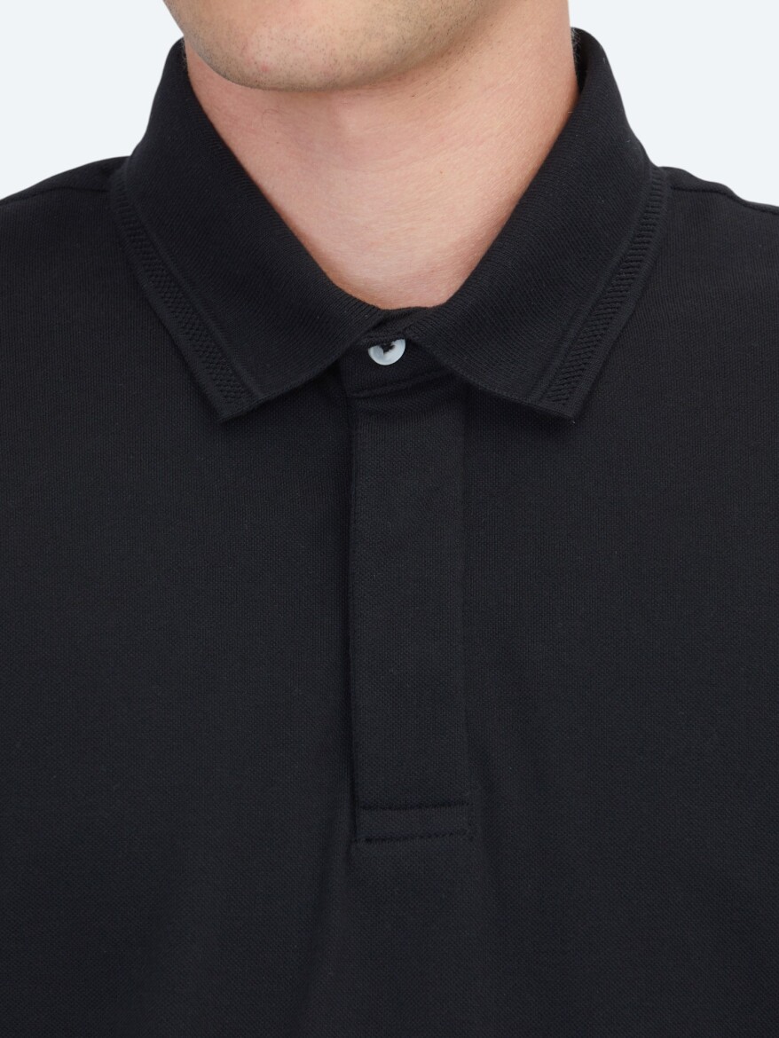 Black Plain 100% Cotton T-Shirt - 4