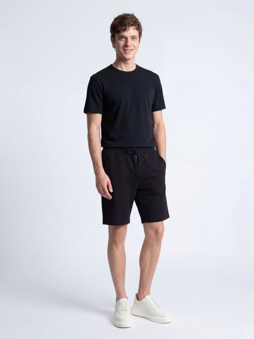 Black Plain T-Shirt - 4