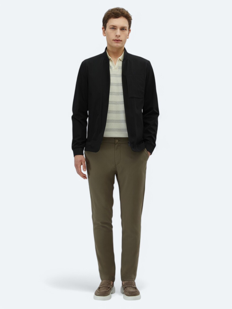 Black Regular Fit Lightweight Jacket - KİP