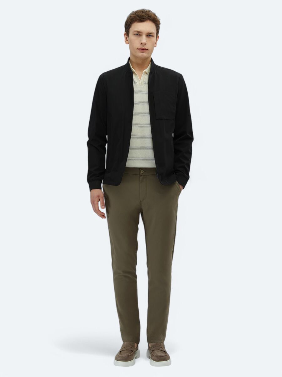 Black Regular Fit Lightweight Jacket - 2