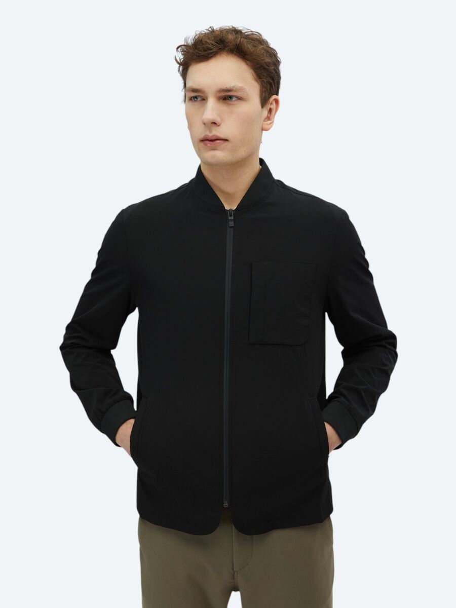 Black Regular Fit Lightweight Jacket - 3