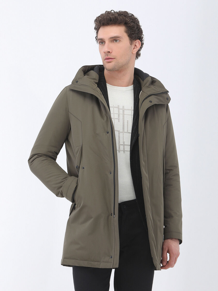 Black Striped Modern Fit Jacket - 3