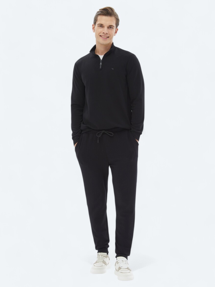 Black Turtleneck Sweatshirt - 3