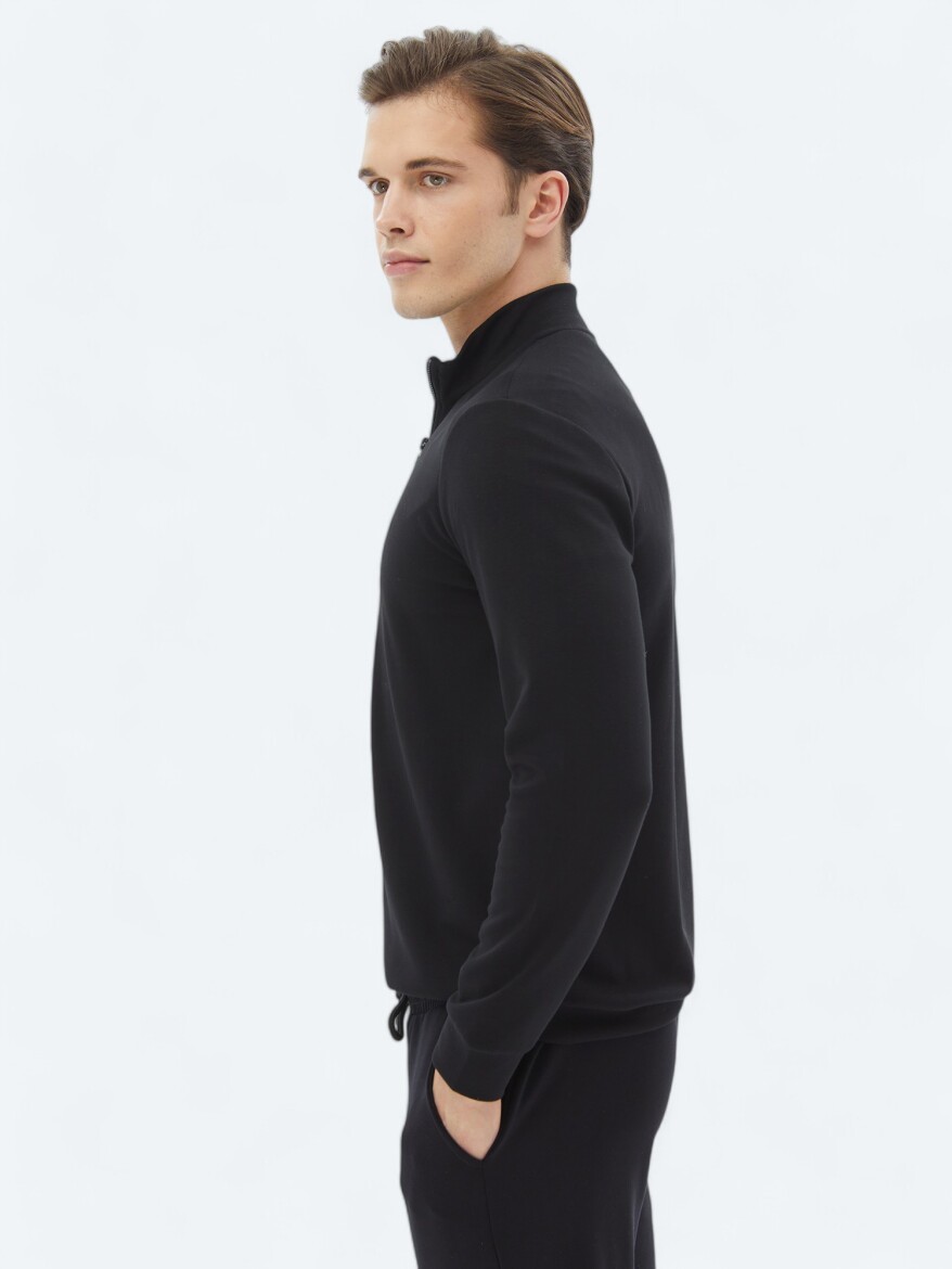 Black Turtleneck Sweatshirt - 5