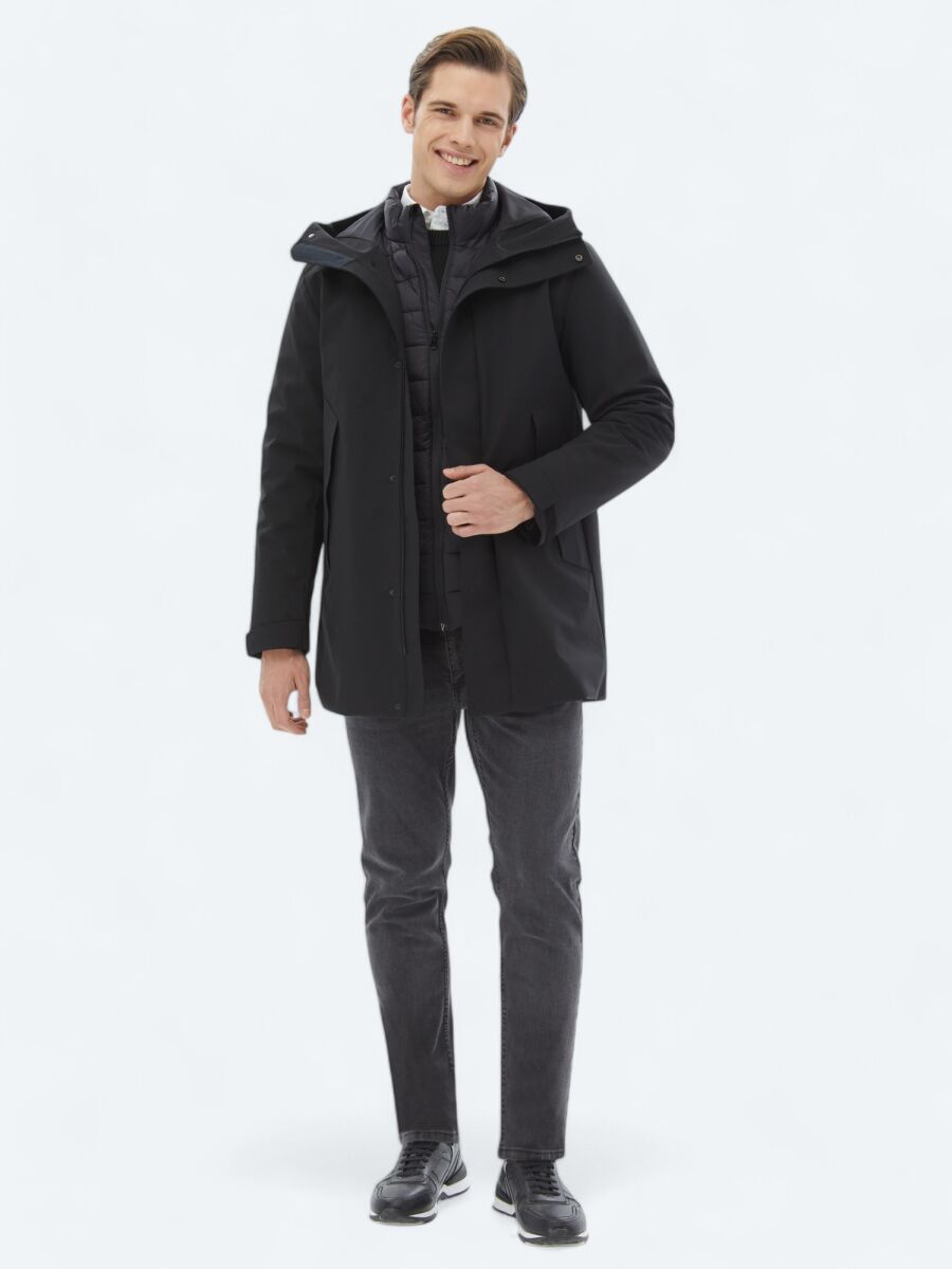 Black Weaving Coat - 4