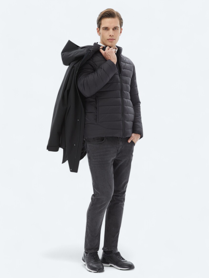 Black Weaving Coat - 5