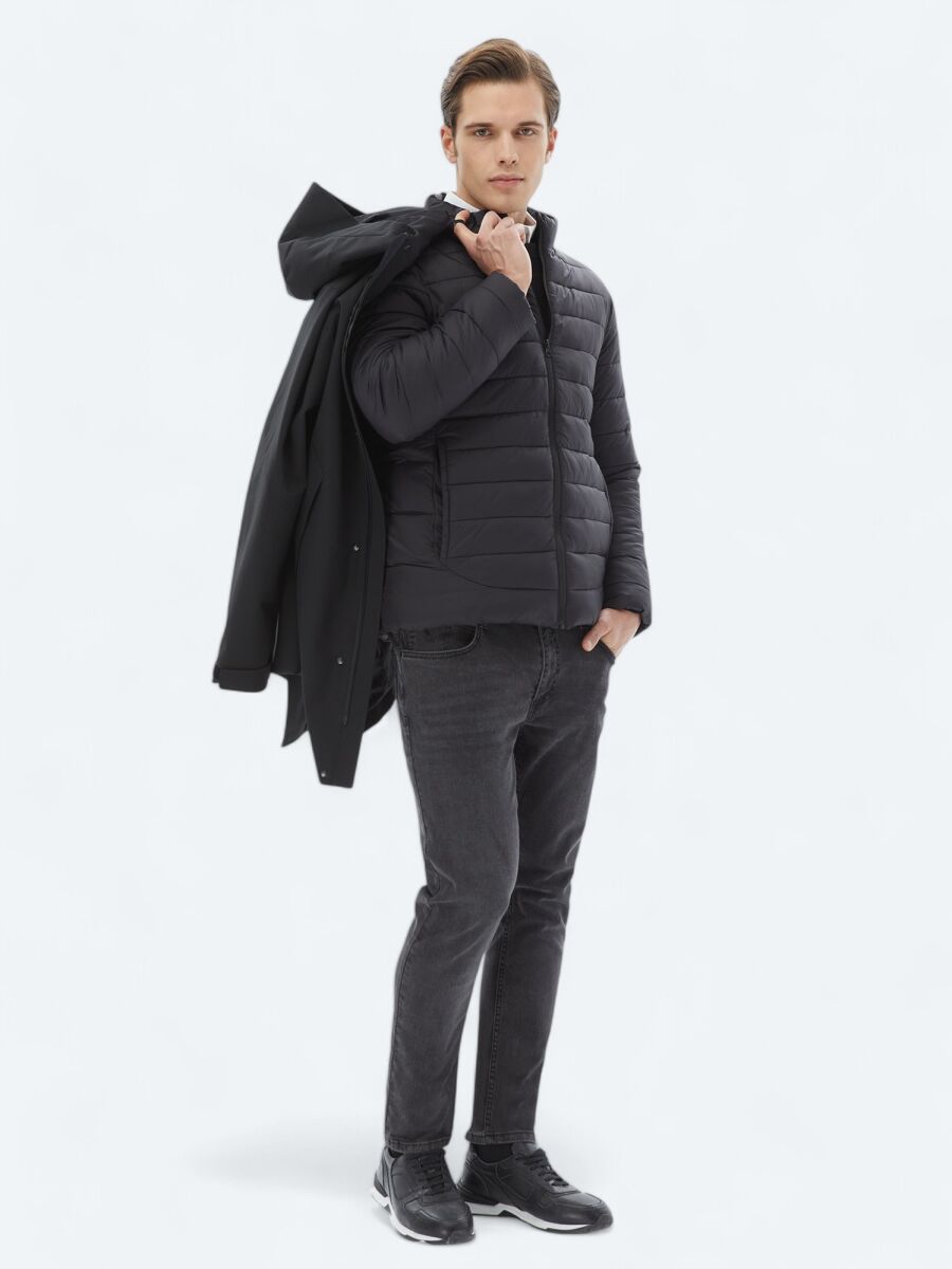 Black Weaving Coat - 5