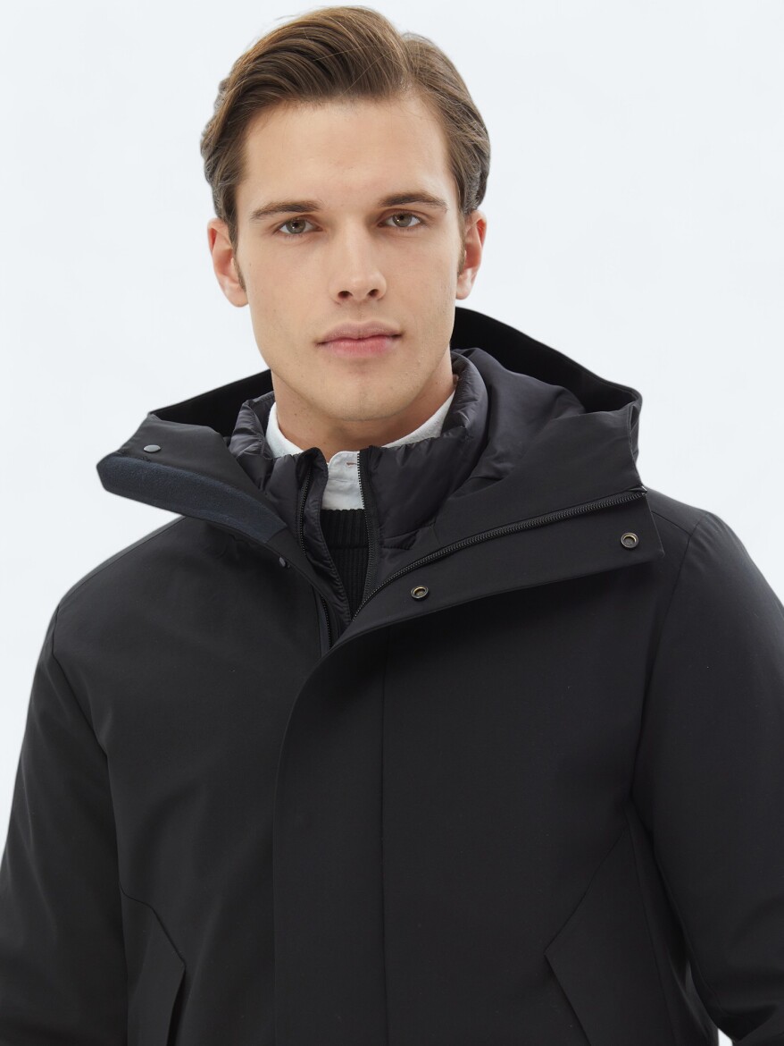 Black Weaving Coat - 6