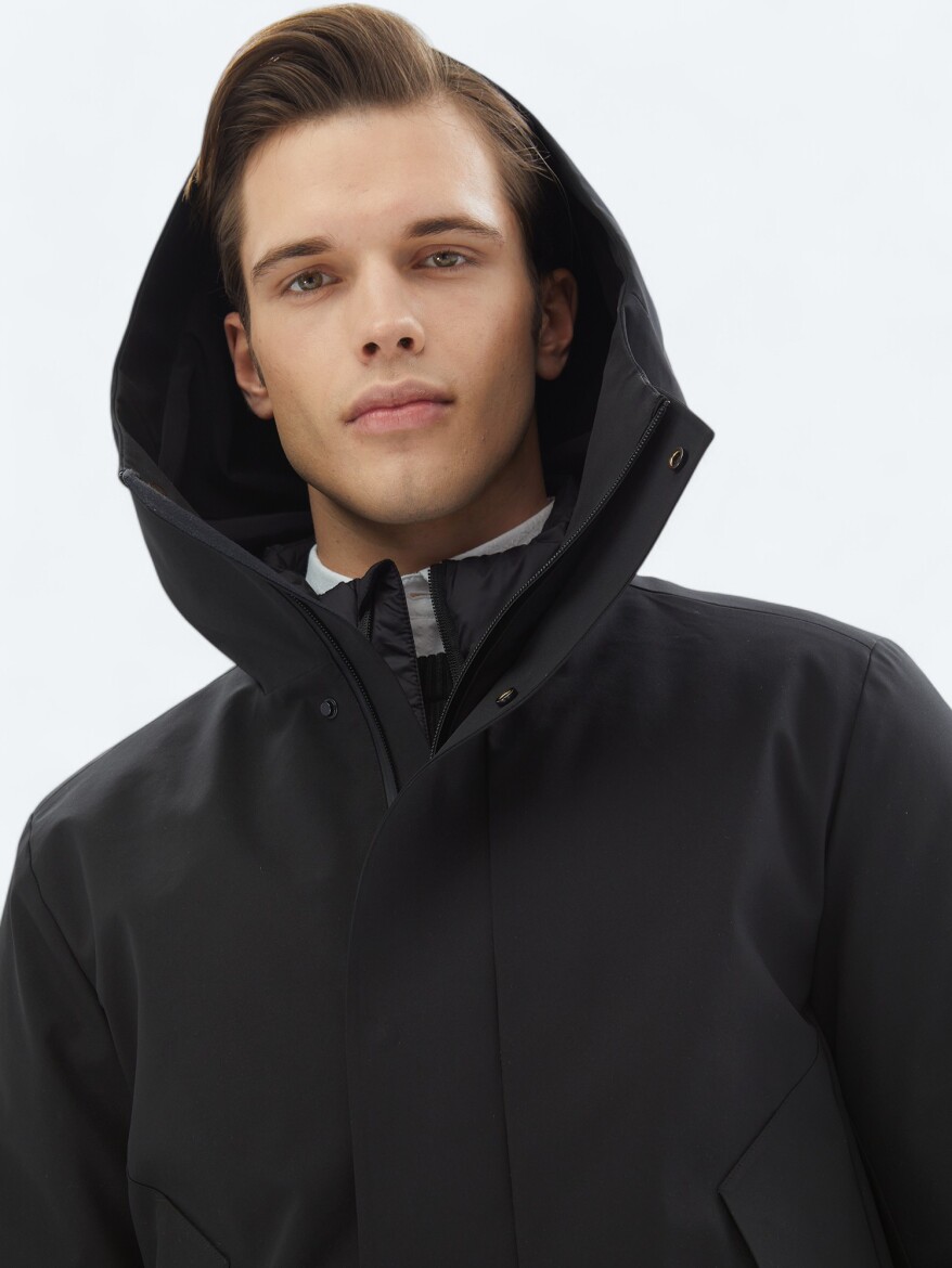 Black Weaving Coat - 11