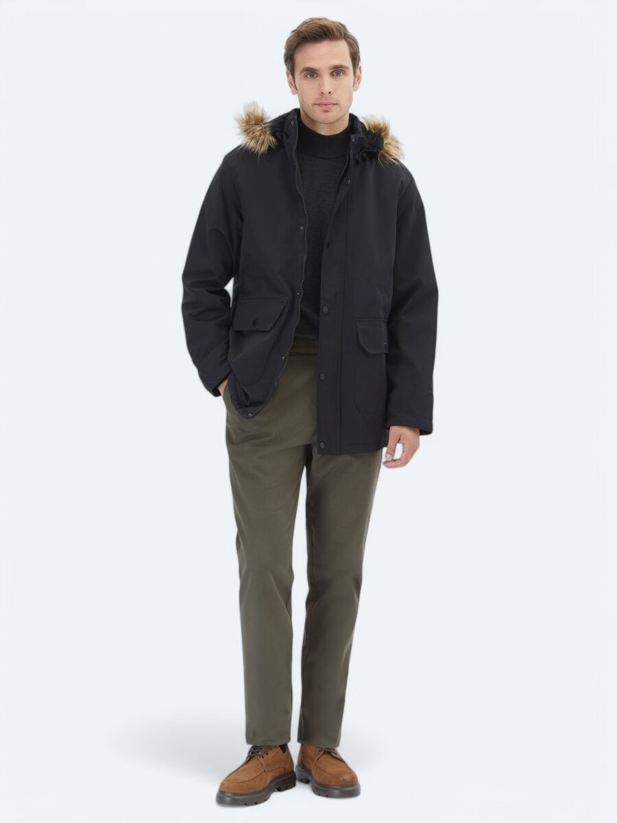 Black Weaving Coat - 2