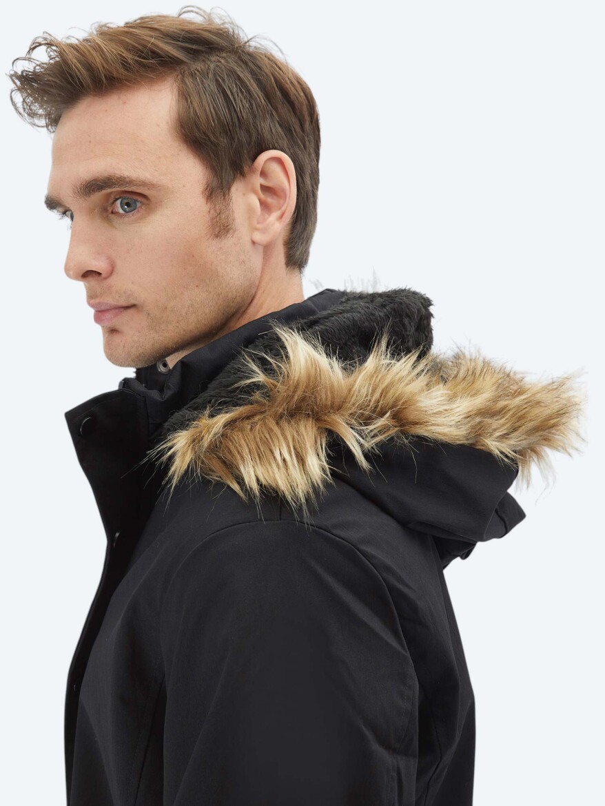 Black Weaving Coat - 4