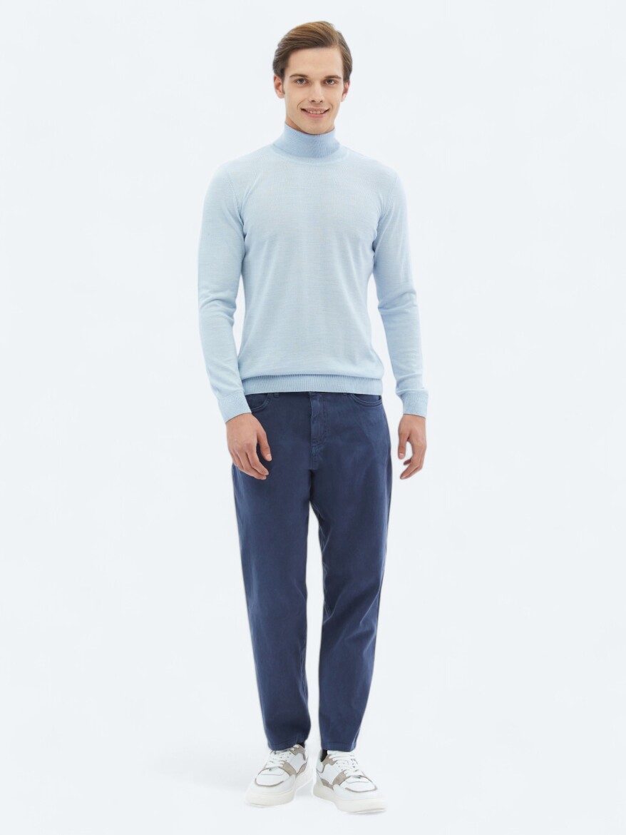 Blue Knitwear Sweatshirt 