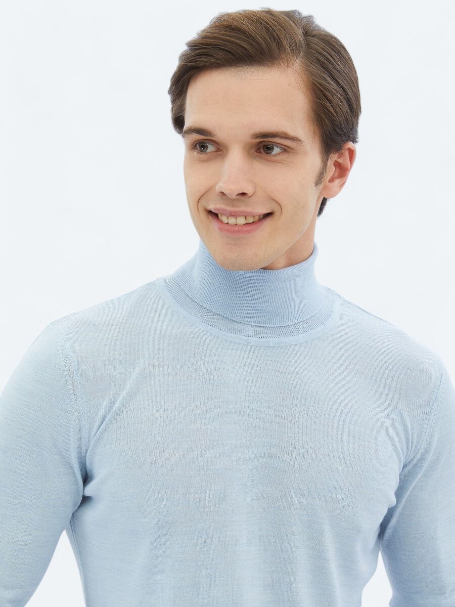 Blue Knitwear Sweatshirt - 3