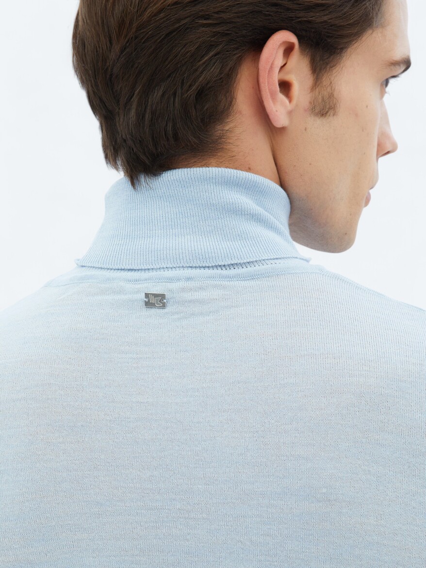 Blue Knitwear Sweatshirt - 4