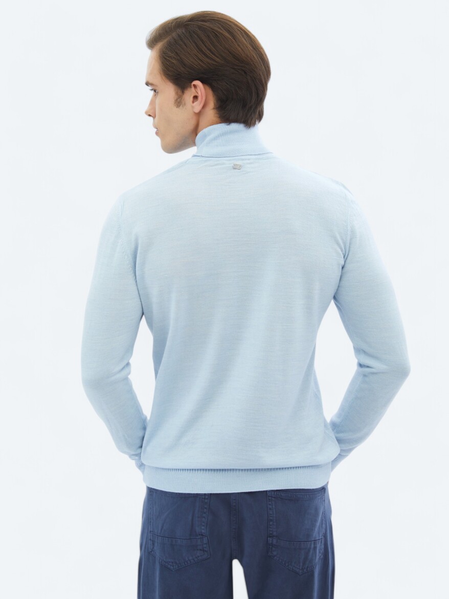 Blue Knitwear Sweatshirt - 5