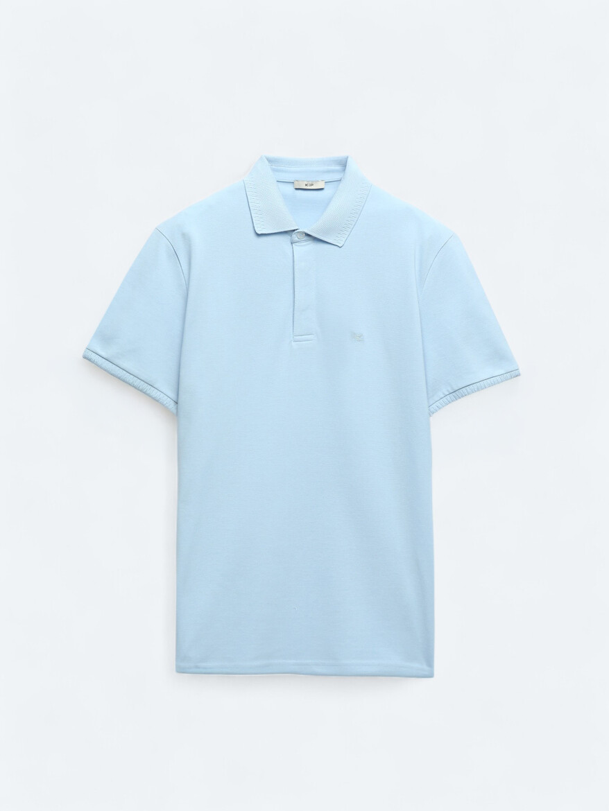 Blue Plain 100% Cotton T-Shirt - 5