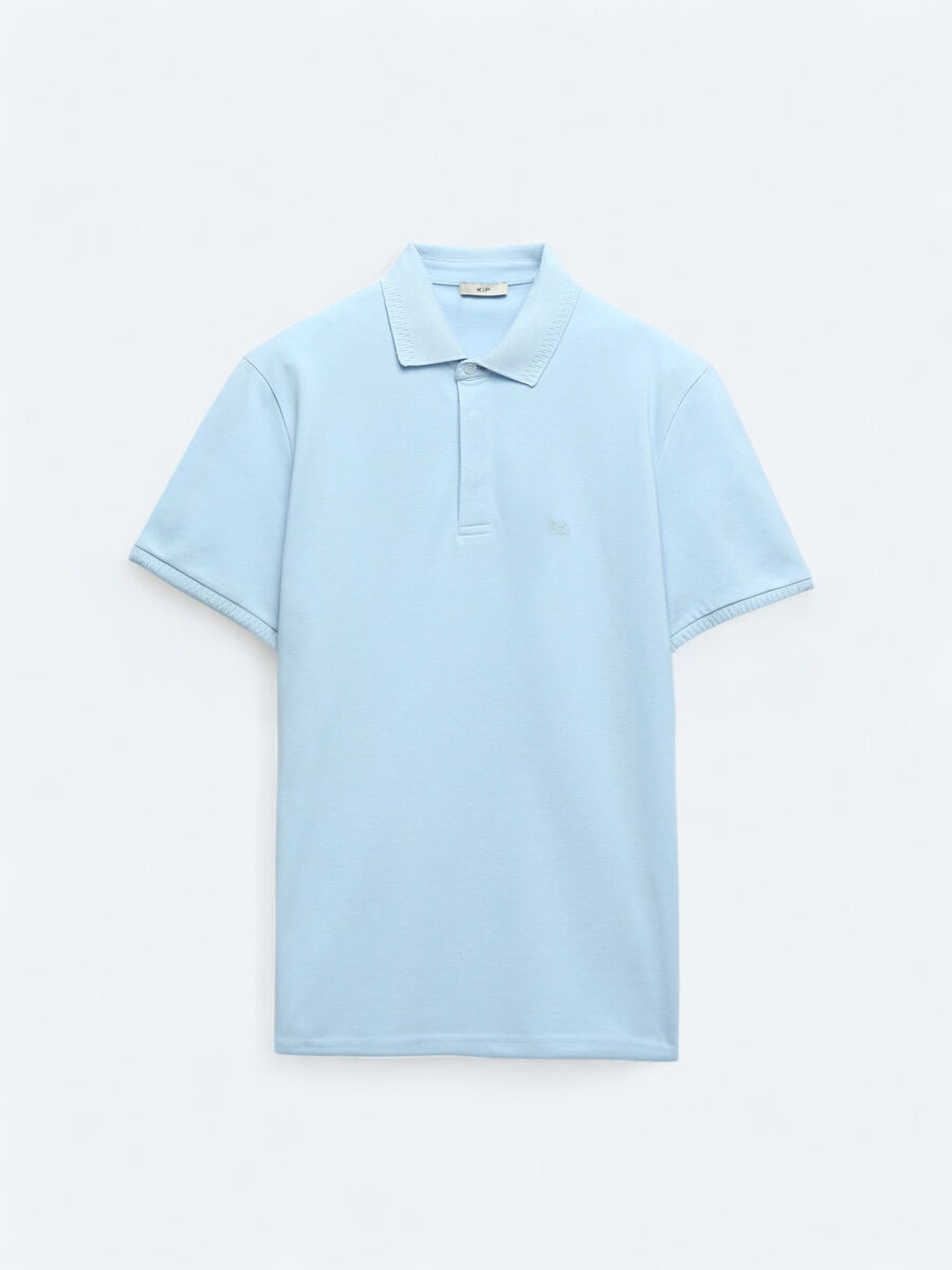 Blue Plain 100% Cotton T-Shirt - 5