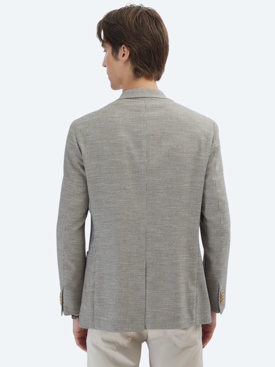 Brown Patterned Regular Fit Jacket - 6