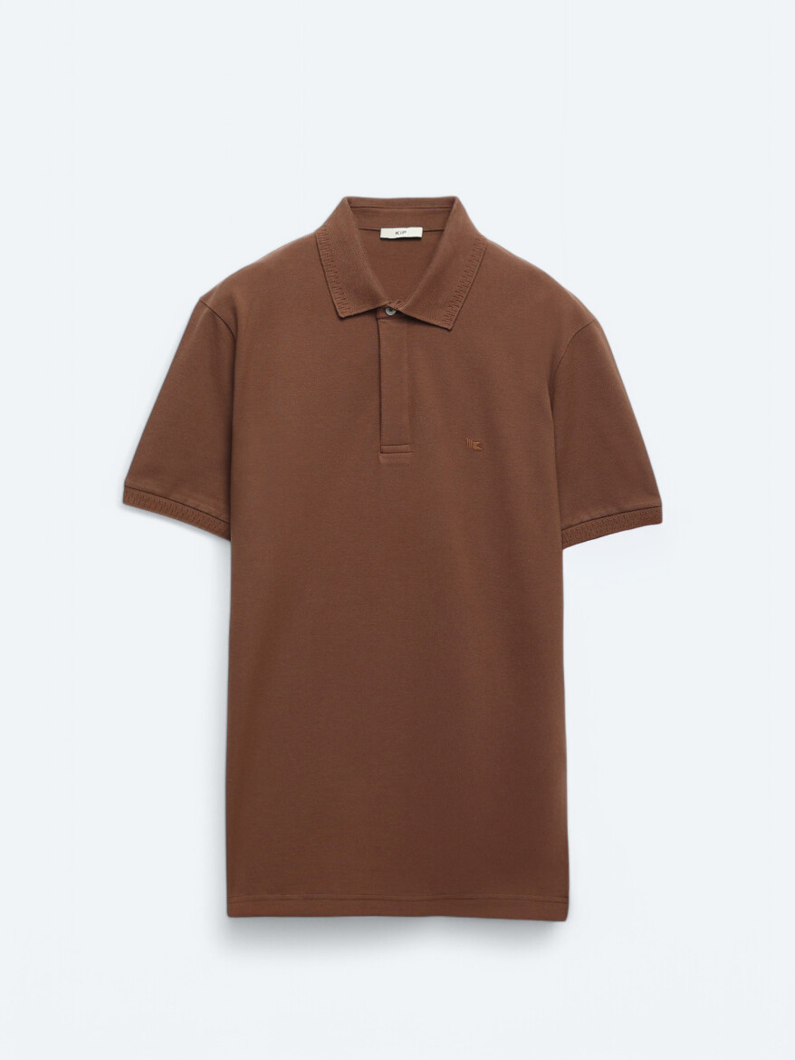 Brown Plain 100% Cotton T-Shirt - 5