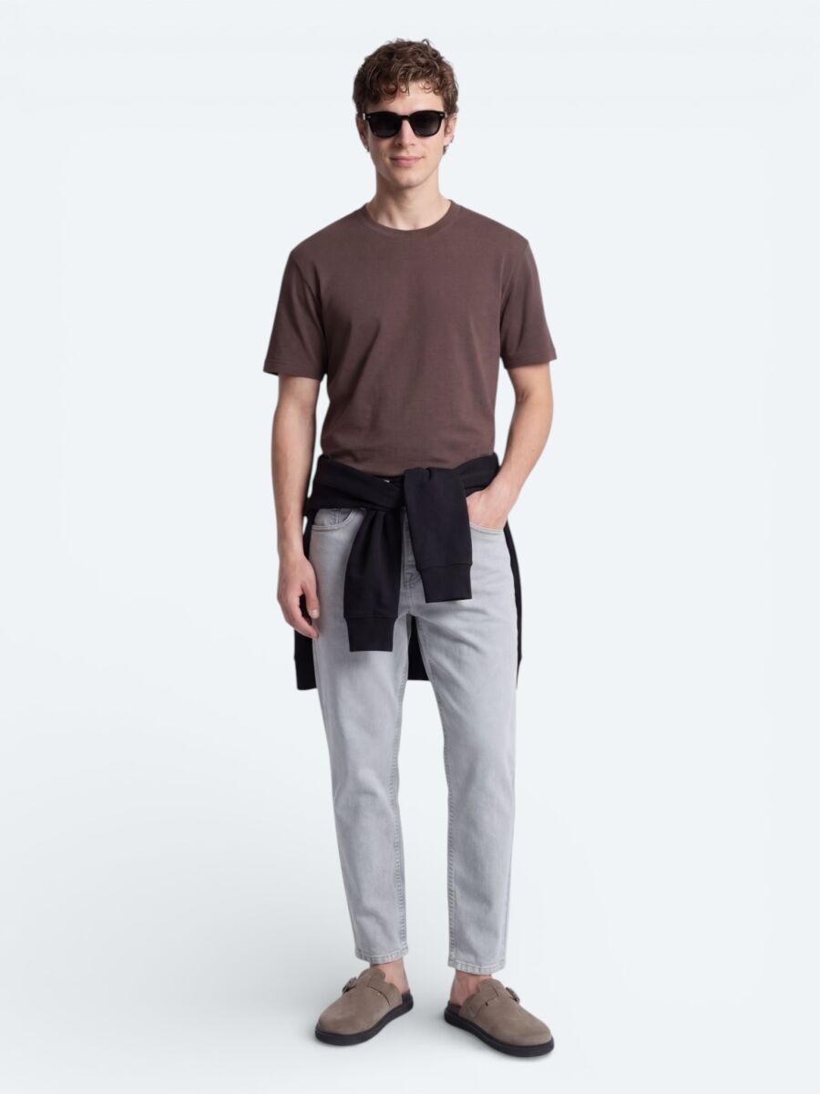 Brown Plain T-Shirt - 1