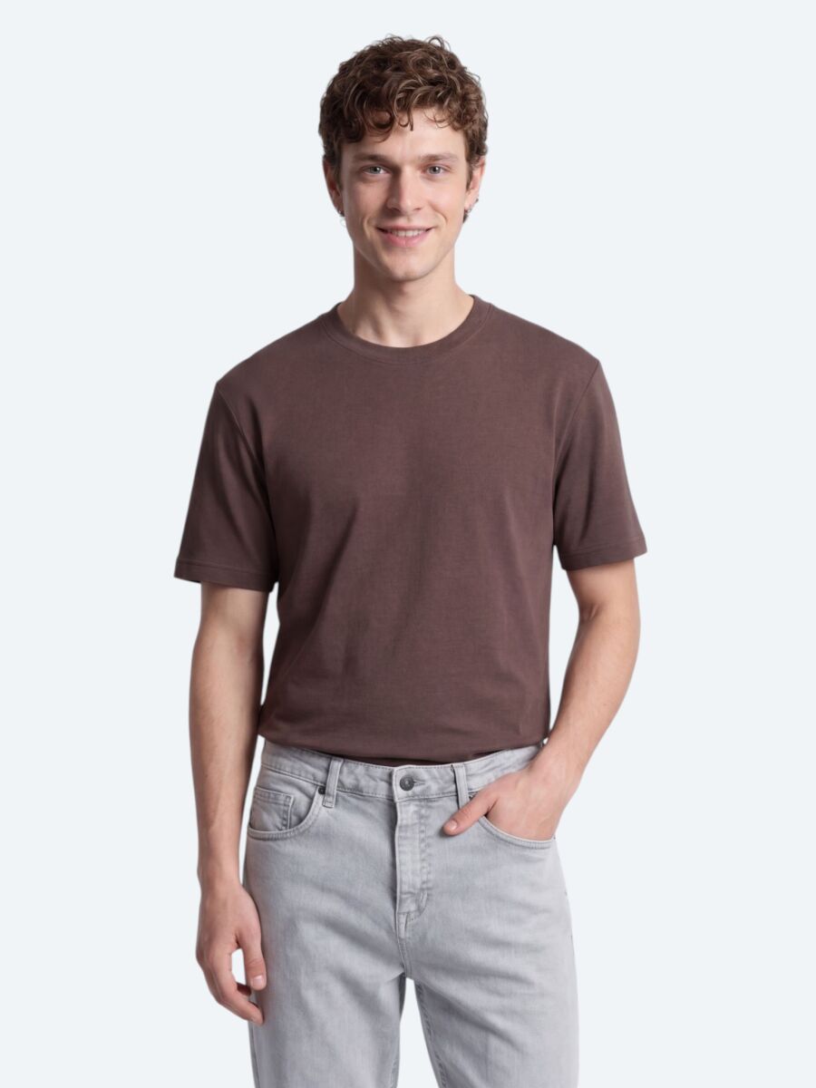 Brown Plain T-Shirt - 2