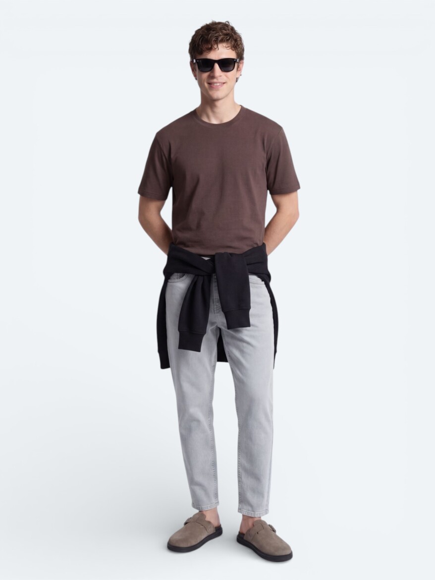 Brown Plain T-Shirt - 4