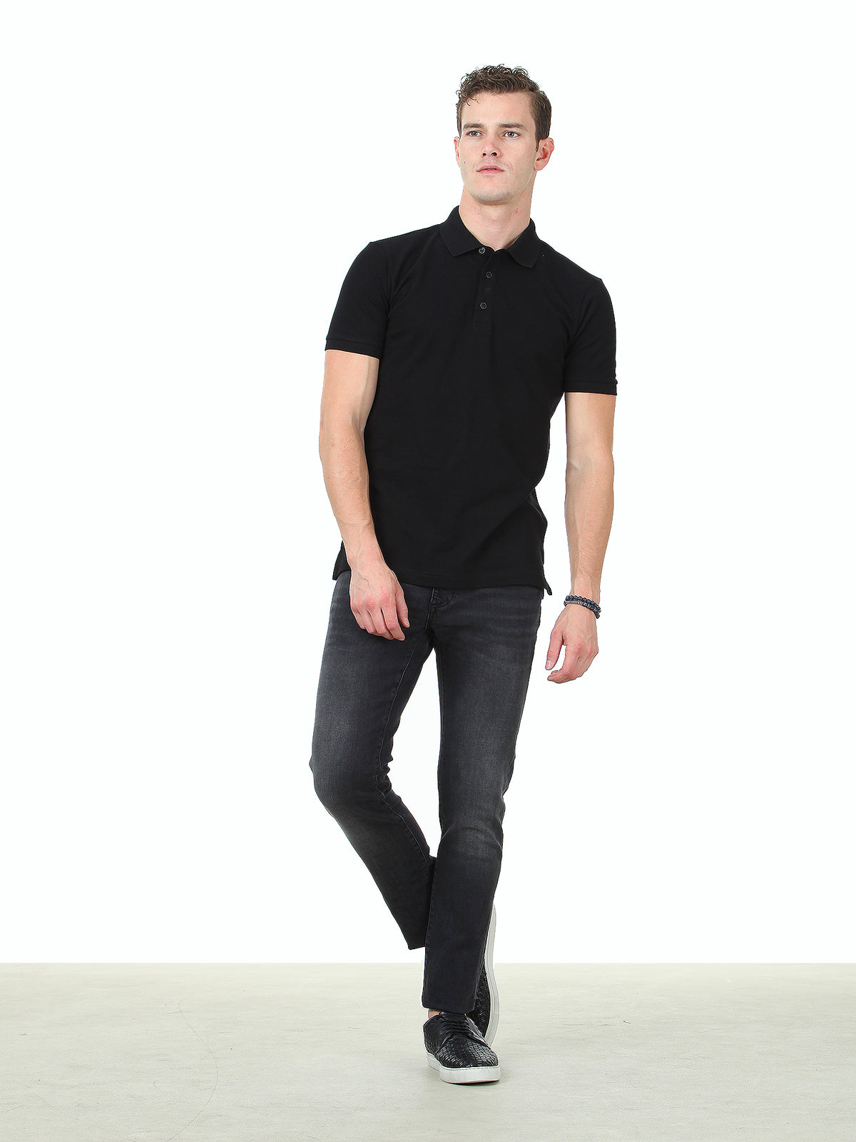 Siyah %100 Pamuk T-Shirt