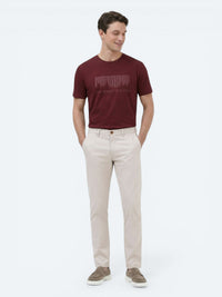 Taş Düz Dokuma Slim Fit Casual Pamuk Karışımlı Pantolon