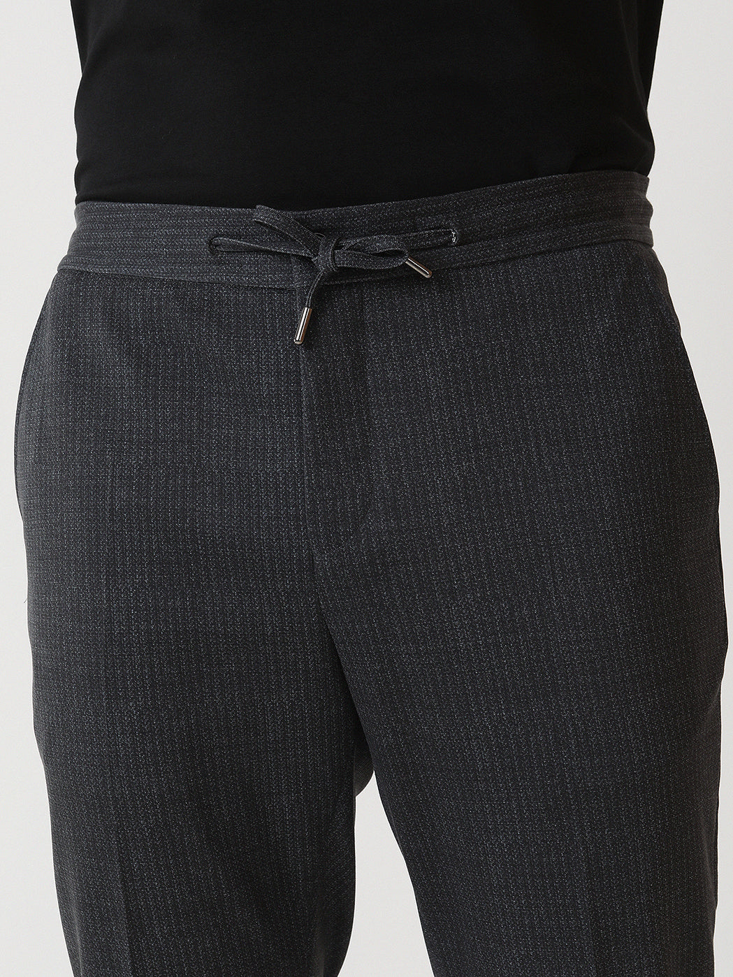 Antrasit Mikro Modern Fit Örme Takım Elbise