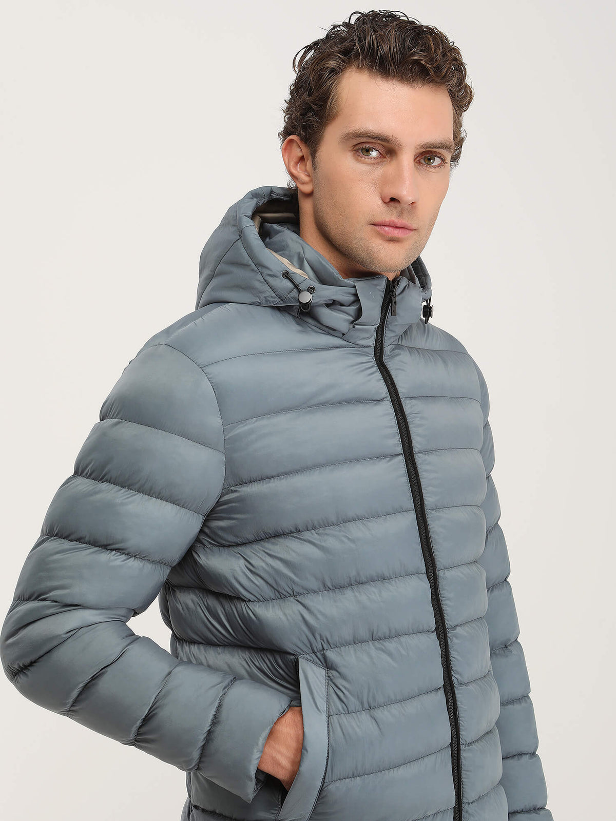 Mint Regular Fit Kapüşonlu Casual Dokuma Mont
