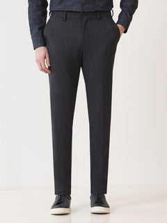Lacivert Düz Dokuma Slim Fit Casual Pantolon