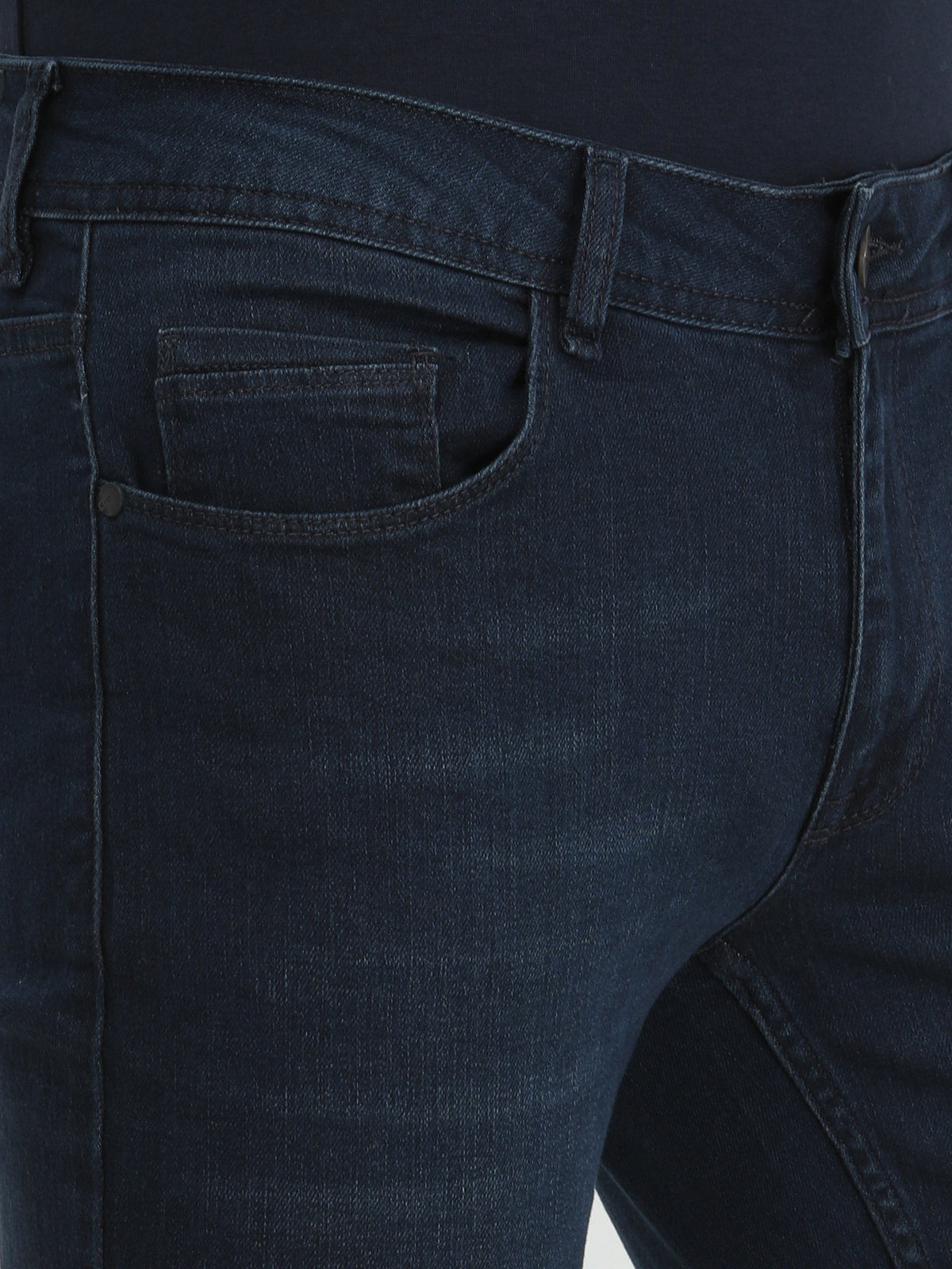 Lacivert Slim Fit Denim Pamuk Karışımlı Pantolon