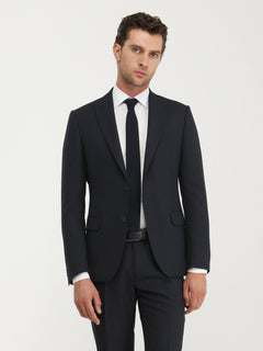 Lacivert Desenli Modern Fit Takım Elbise