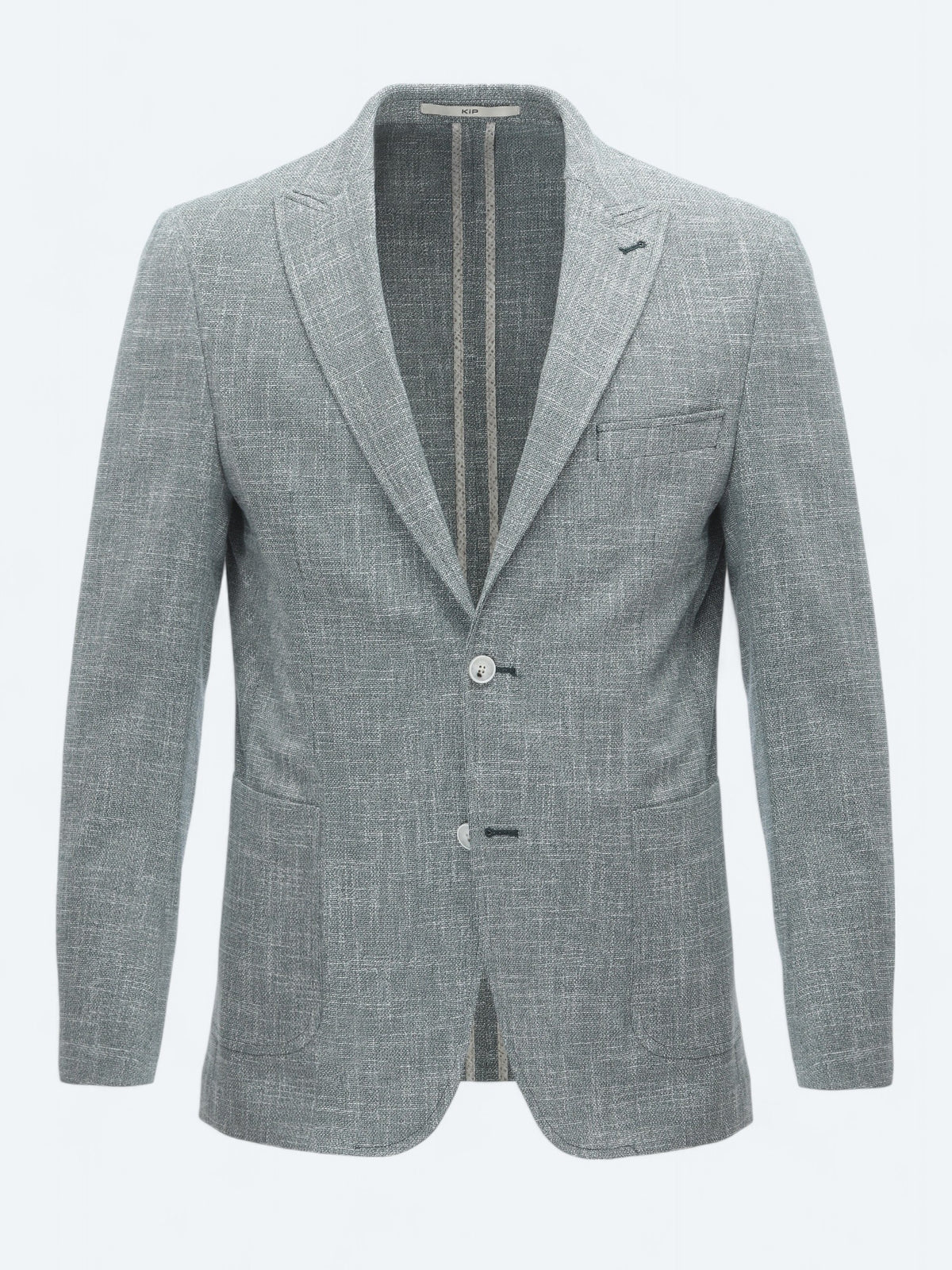 Yeşil Mikro Modern Fit Pamuk Karışımlı Ceket