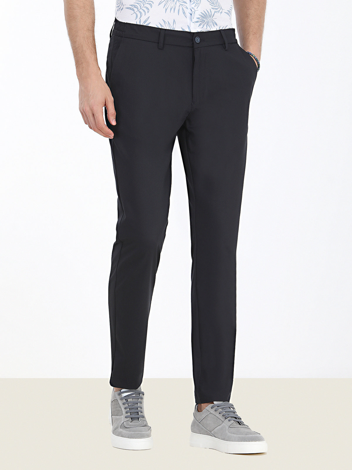 Lacivert Dokuma Jogging Fit Casual Pantolon